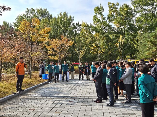 포항교육지원청, 장량119안전센터와 합동 소방훈련 실시
