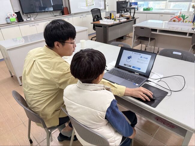 안동기초학력거점지원센터 AI 시선추적 문해력 검사 운영